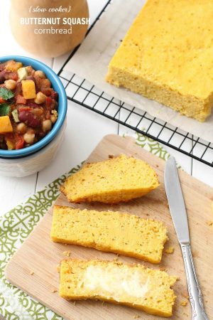 {Slow Cooker} Butternut Squash Cornbread by @LifeMadeSweeter