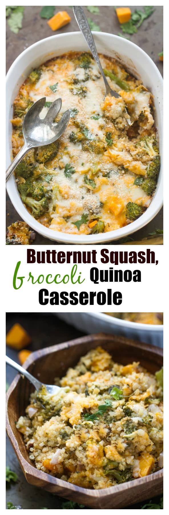 Butternut Squash Broccoli Quinoa Casserole makes an easy weeknight meal