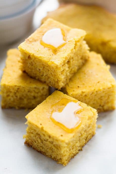 Butternut Squash Cornbread comes together easily in the Slow Cooker - perfect side dish for Thanksgiving