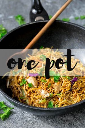 Chicken Chow Mein is the perfect easy weeknight meal! Best of all, it comes together in under 20 minutes in just one pot! Forget calling restaurant takeout, this recipe is so much better with authentic flavors. Seriously the best!!