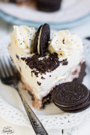 Cookies and Cream Oreo Ice Cream Cake - so easy to make with a soft Oreo cookie crust. Perfect for birthdays or any other celebration.