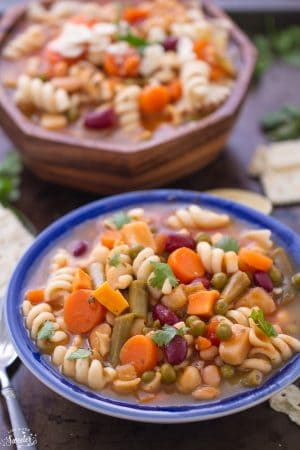 Hearty Vegetable Pasta Soup makes a satisfying meal on cold day