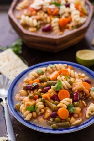 Hearty Vegetable Pasta Soup makes a satisfying meal on cold day