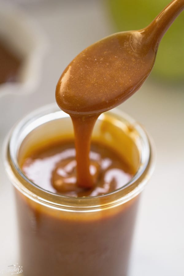 Homemade Caramel Sauce is easy to make with only 3 ingredients