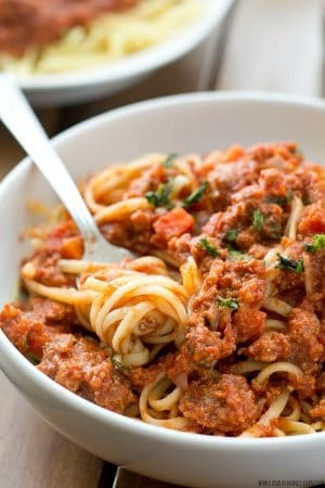 Italian Beef Bolognese Fettuccine