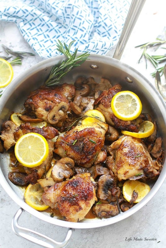 Skillet Rosemary Lemon Chicken