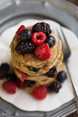 Mixed Berry Paleo Coconut Flour Pancakes