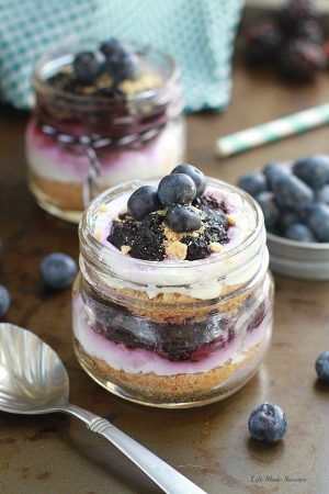 No-Bake Blueberry Cheesecake Parfait make a delightful sweet treat