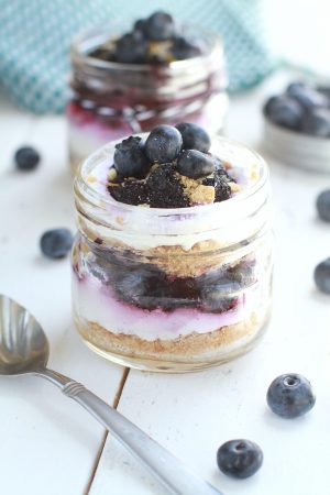 No-Bake Blueberry Cheesecake Parfait make a delightful sweet treat