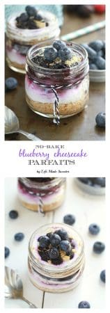 No-Bake Blueberry Cheesecake Parfait make a delightful sweet treat