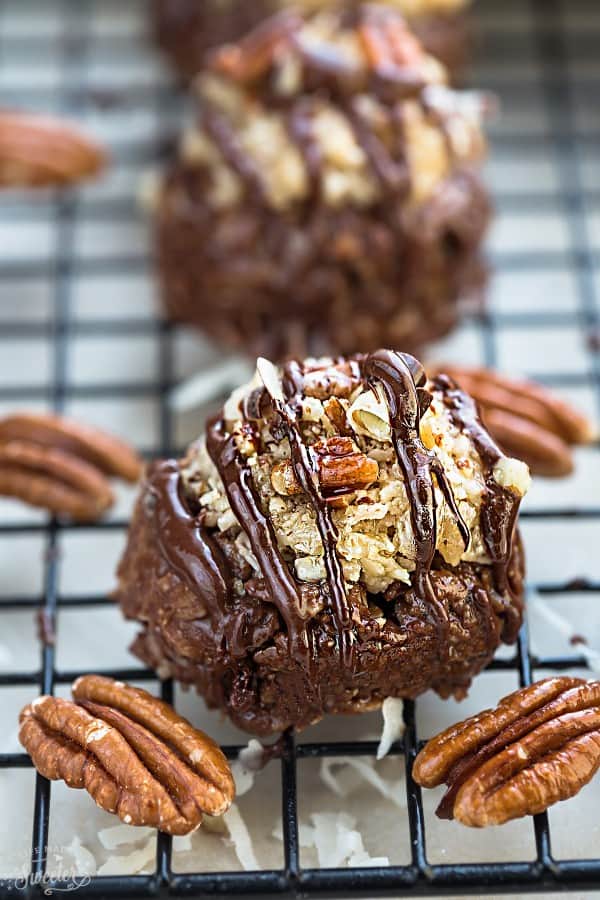 No Bake German Chocolate Cake Cookies make the perfect easy treat