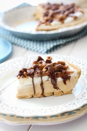 No Bake Peanut Butter Cinnamon Pie is the perfect easy treat.