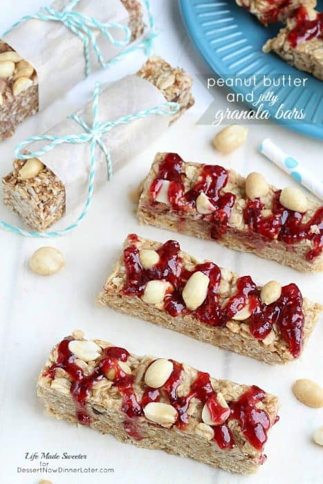 Peanut Butter and Jelly Granola Bars from ---by @LifeMadeSweeter