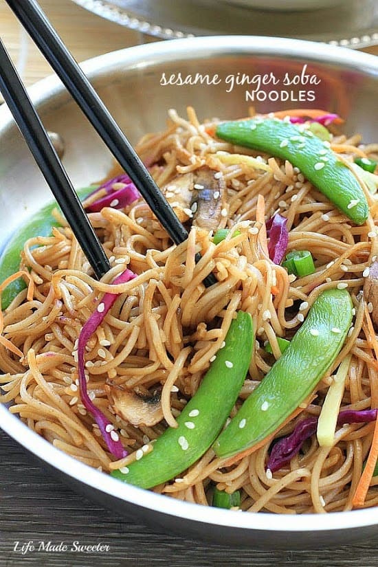 Sesame Ginger Soba Stir Fry Noodles By – Lifemadesweeter