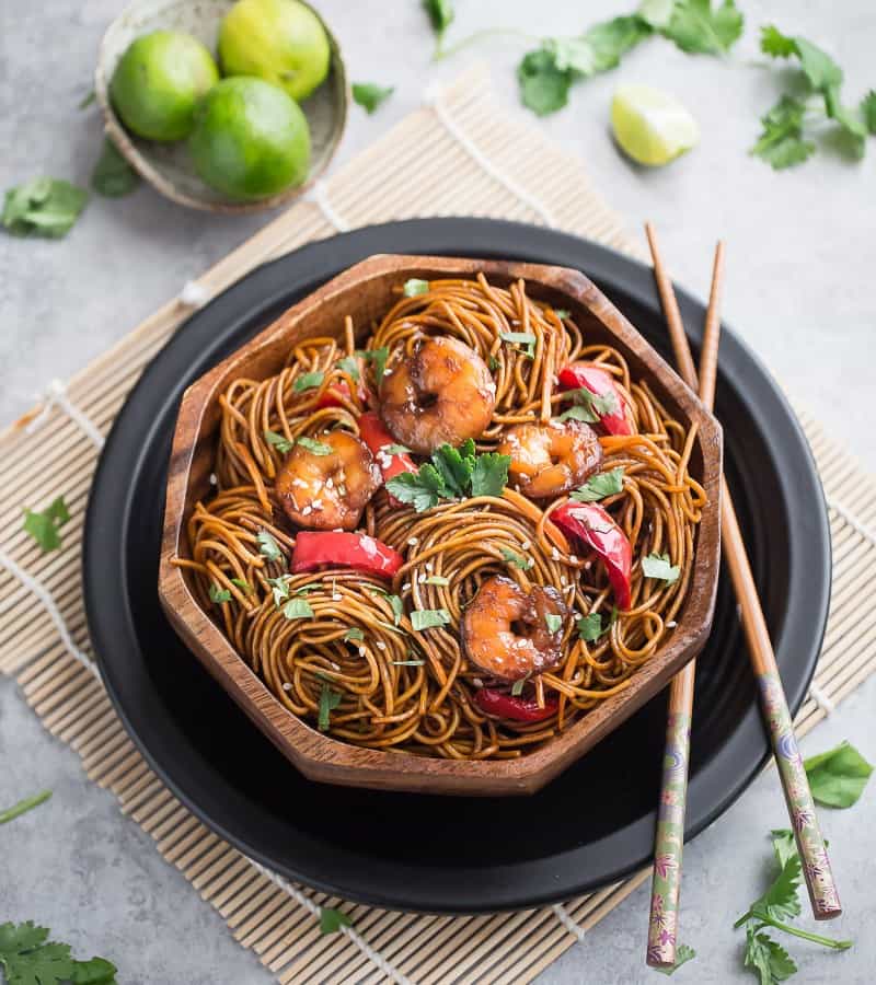 Shrimp Stir-Fry Lo Mein Noodles