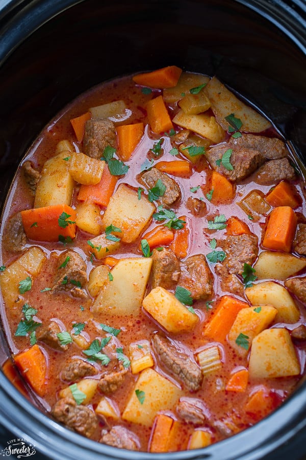 Slow Cooker Beef Stew Is A Classic Comforting Meal Perfect For A Chilly Day 