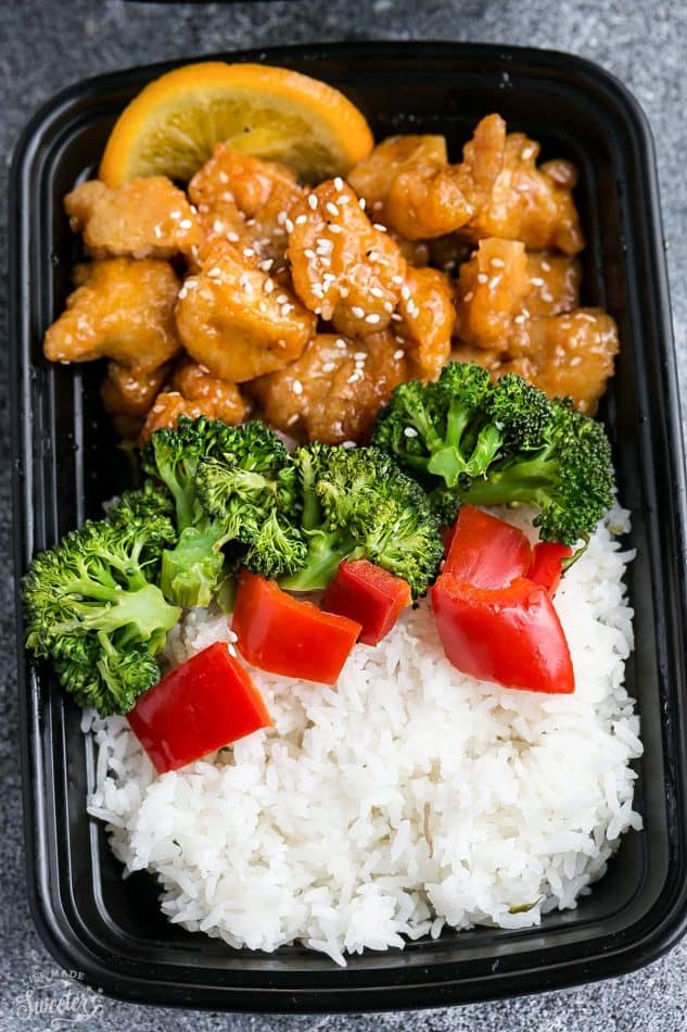 Slow Cooker Orange Chicken – meal prep lunch bowls – lifemadesweeter