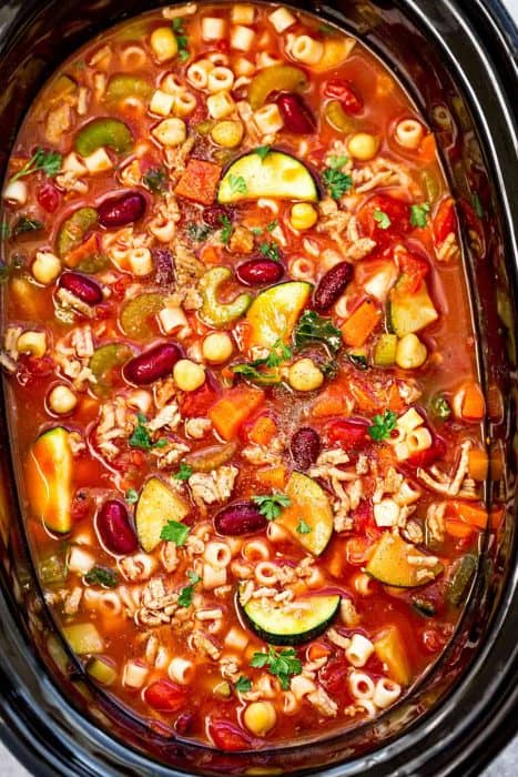 Slow Cooker Pasta E Fagioli Soup Recipe Photo Picture2