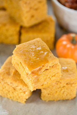 Slow Cooker Pumpkin Cornbread is so easy to make all & perfect with chili or soup