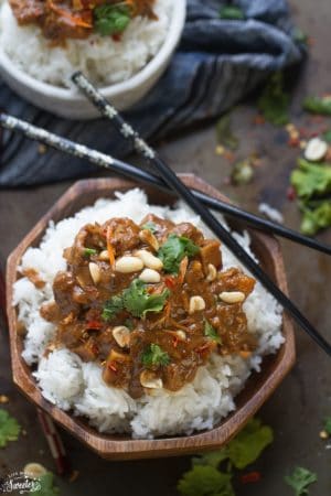 Slow Cooker Thai Peanut Chicken makes an easy weeknight meal