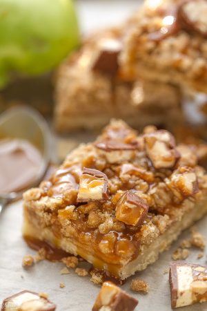 Snickers Caramel Apple Pie Bars make the perfect treat for fall