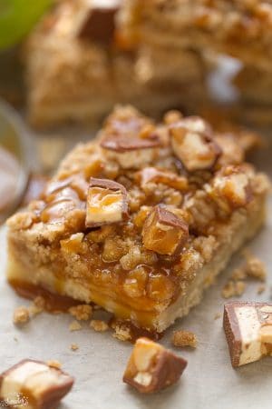 Snickers Caramel Apple Pie Bars make the perfect treat for fall