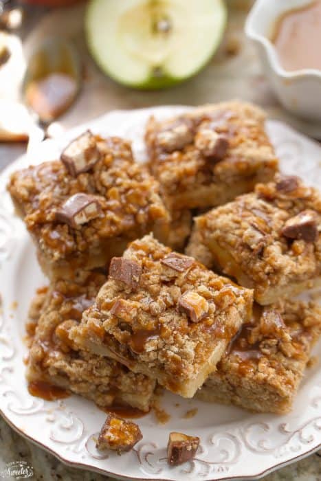 Snickers Caramel Apple Pie Bars make the perfect treat for fall