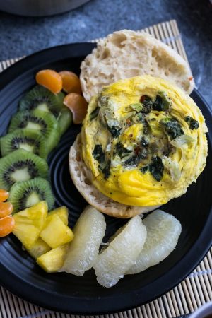 Spinach and Egg Breakfast Sandwich make the perfect easy meal. Best of all, comes together using your microwave in less than 10 minutes.