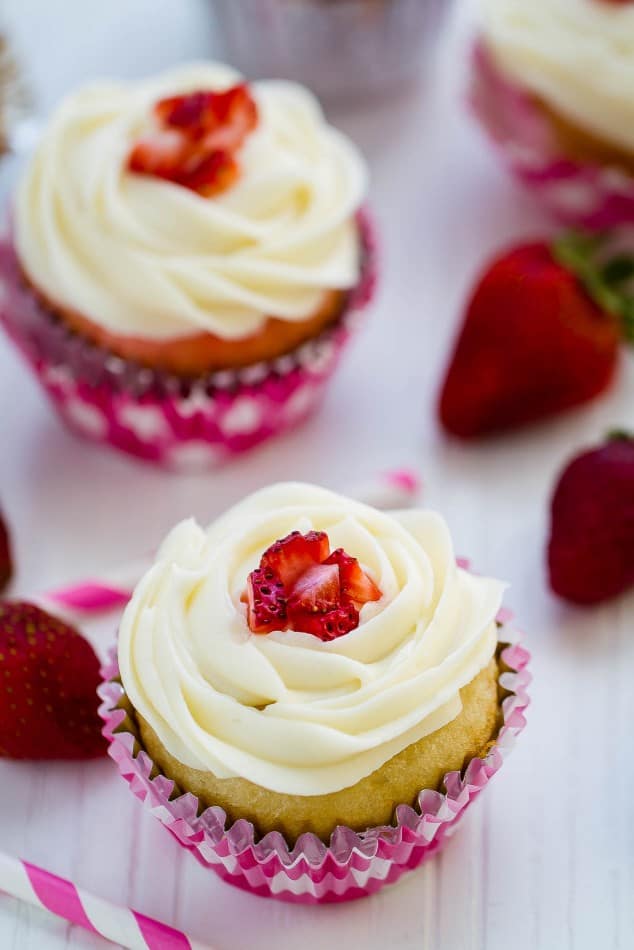 Strawberry Vanilla Cupcakes