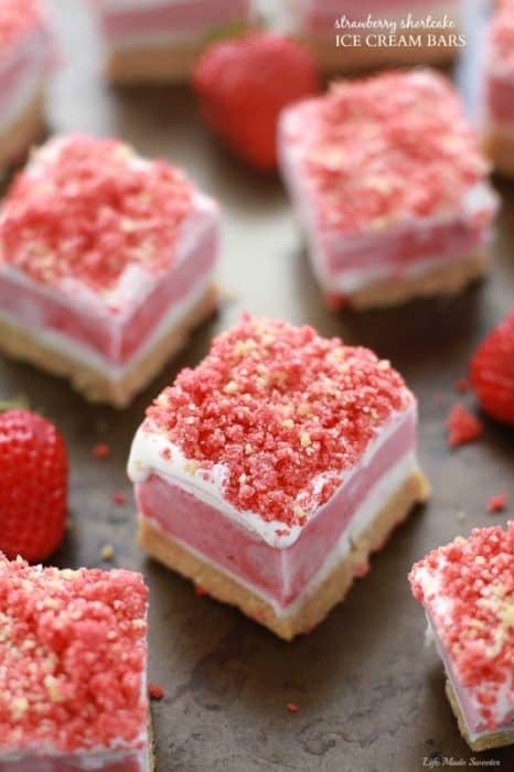 Strawberry Shortcake Ice Cream Bars make the perfect summer treat & are a fun twist on the classic Good Humor popsicles. Best of all, they're easy to make with just a few ingredients.