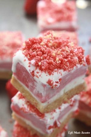 Strawberry Shortcake Ice Cream Bars make the perfect summer treat & are a fun twist on the classic Good Humor popsicles. Best of all, they're easy to make with just a few ingredients.