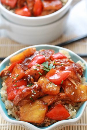 Sweet and Sour Chicken with Pineapples