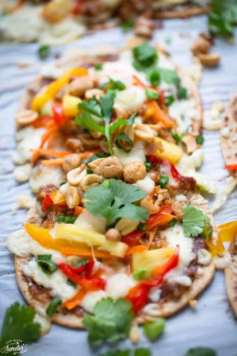 Thai Chicken Flatbread Pizza is perfect for busy weeknights-6