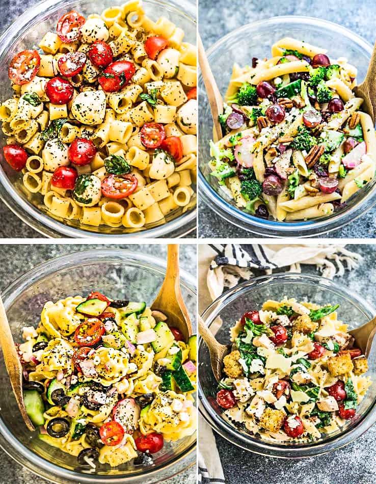 Best Pasta Salads – 4 Ways – Meal Prep + VIDEO