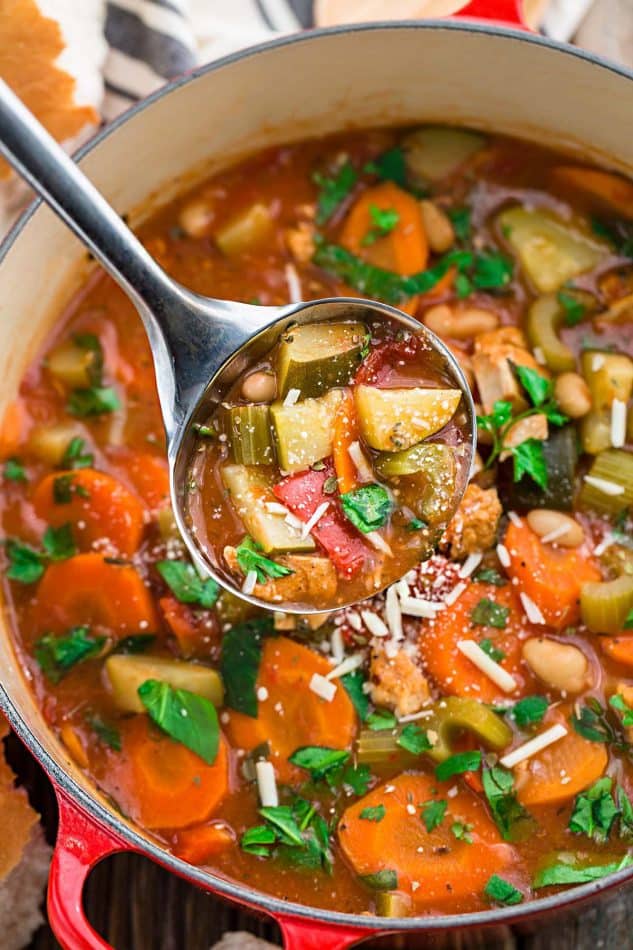 Hearty Vegetable Tuscan Chicken Soup